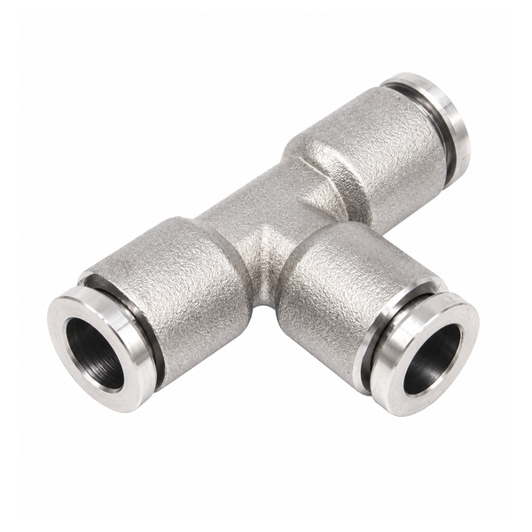 Đầu nối nhanh chữ T Inox 316 3 đầu ghim ống 16 mm