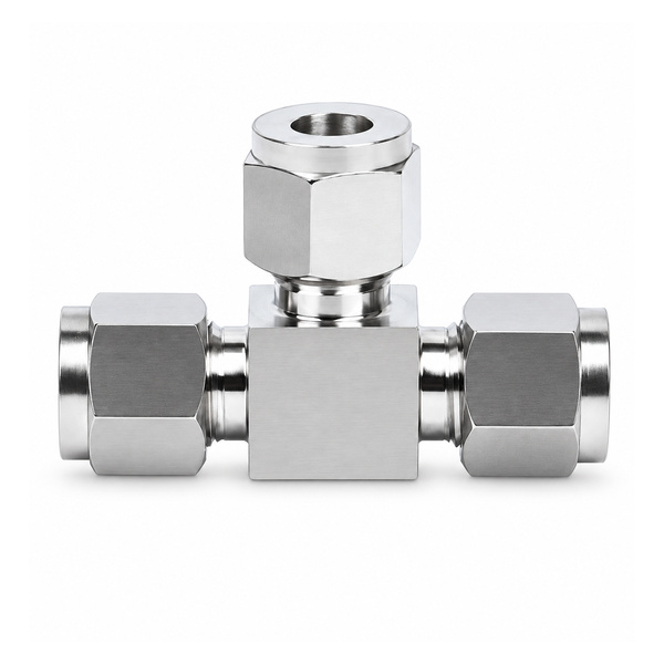 Đầu nối chữ T Inox 316 3 đầu siết hạt bắp ống 6 mm