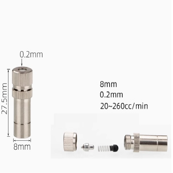 Béc đồng số 2 nối nhanh lỗ phun 0.2mm
