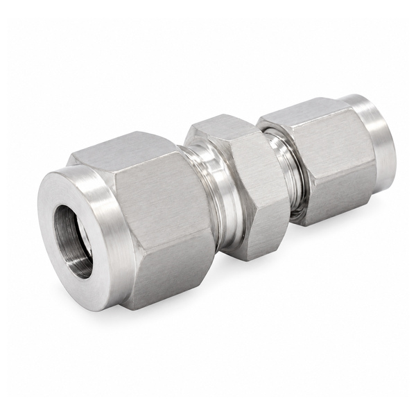 Đầu nối giảm thẳng Inox 316 2 đầu siết hạt bắp 10-8 mm