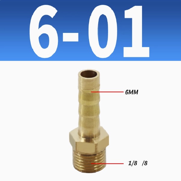 Nối đuôi chuột ren ngoài vật liệu đồng thau