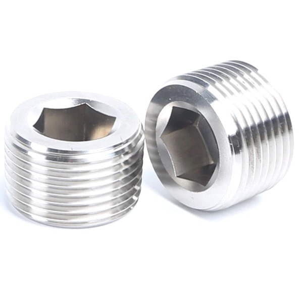 Đầu nút bịt Inox 304 có đầu lục giác trong và ren ngoài hệ mét