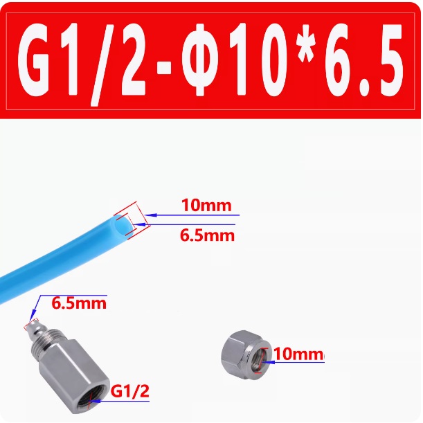 Đầu nối thép không rỉ 304 ren trong 1/2 và 1 đầu siết ống 10