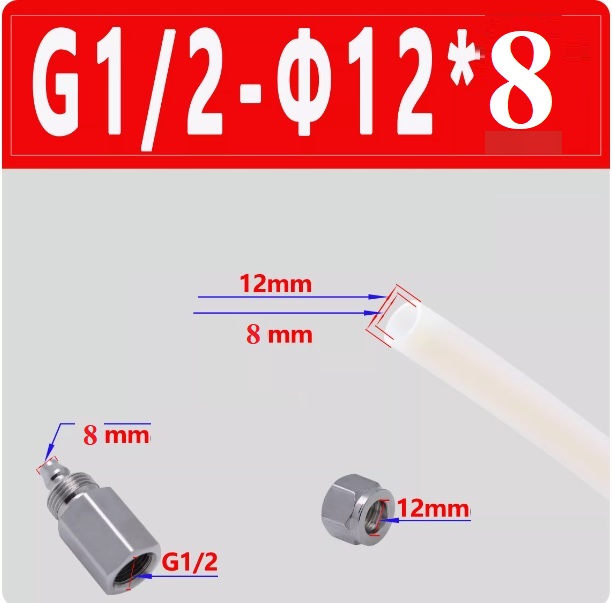 Đầu nối thép không rỉ 304 ren trong 1/2 và 1 đầu siết ống 12