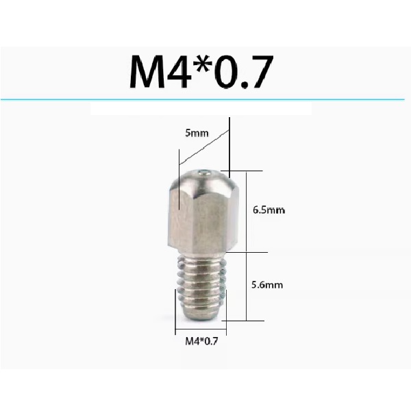 Vú mỡ thanh trượt Inox 304 M4x0.7