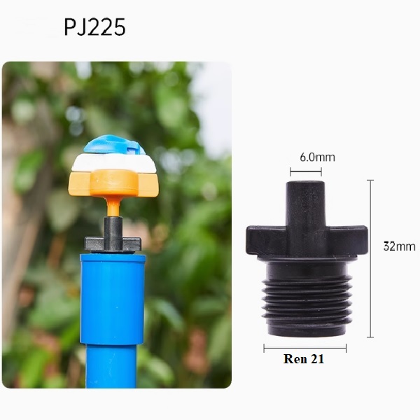 Đầu nối ren trơn 21-6 PJ225