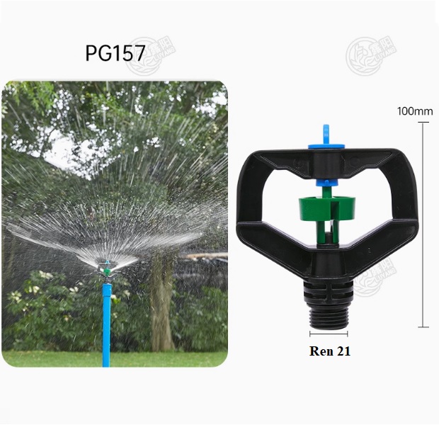 Đầu béc phun tưới cây ren ngoài 21 xoay 360 độ PG157