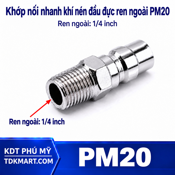 Khớp nối nhanh khí nén PM20