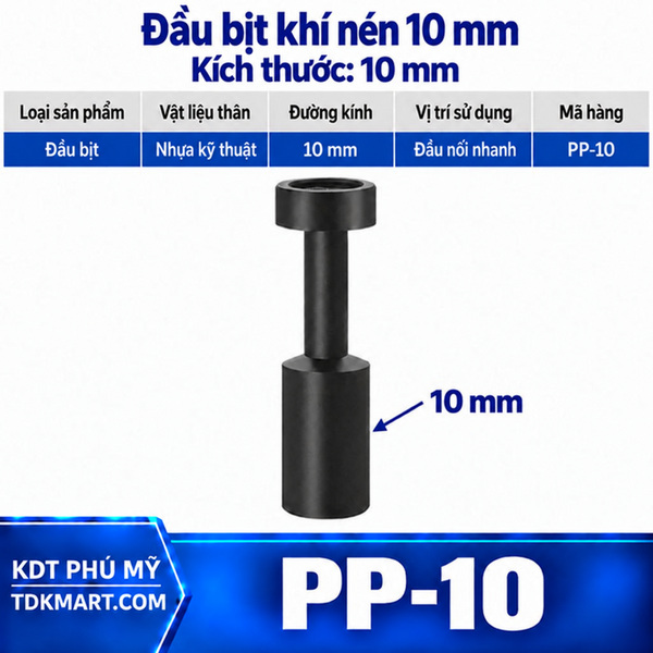 Đầu bịt khí nén 10 mm