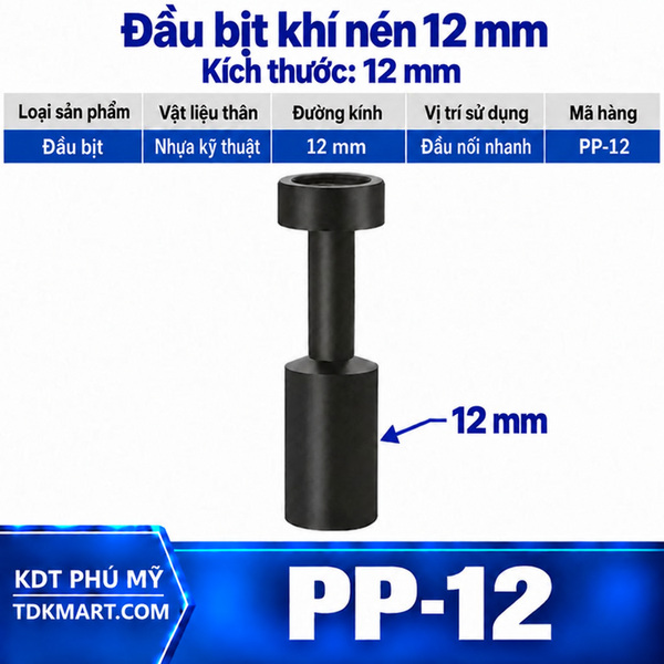 Đầu bịt khí nén 12 mm