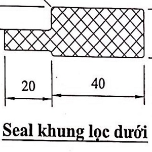 Roăng cao su dưới dùng cho Presure filter cán 60*17*35*8