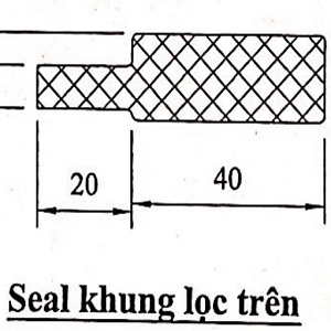 Roăng cao su trên dùng cho Presure filter cán 60*14*35*8 MS2372