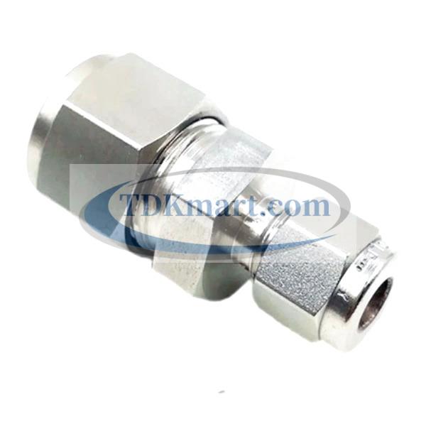 Đầu nối giảm vật liệu Inox 304 có 2 đầu siết hạt bắp 16-12