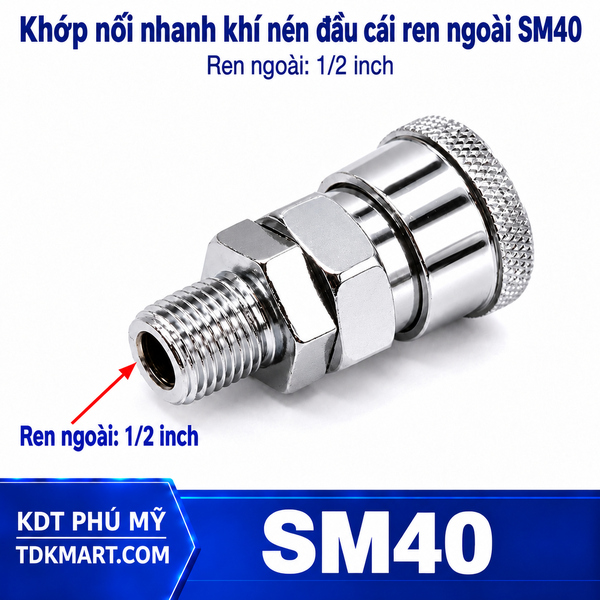 Khớp nối nhanh khí nén SM40