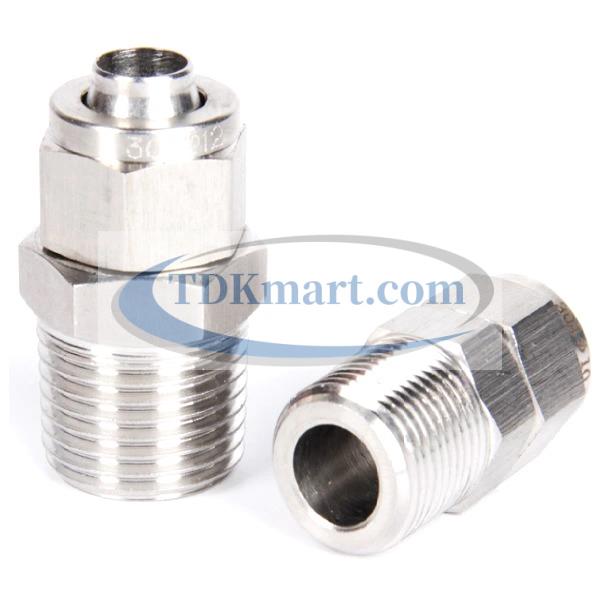 Nối thẳng inox 304 có 1 đầu siết ống 6 và 1 đầu ren ngoài M5