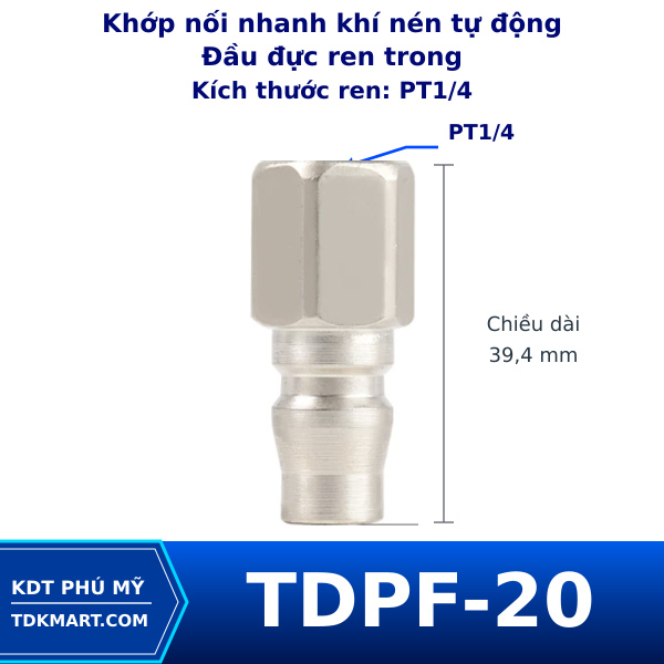 Khớp nối nhanh khí nén tự động PF20