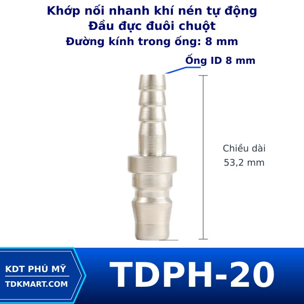 Khớp nối nhanh khí nén tự động PH20