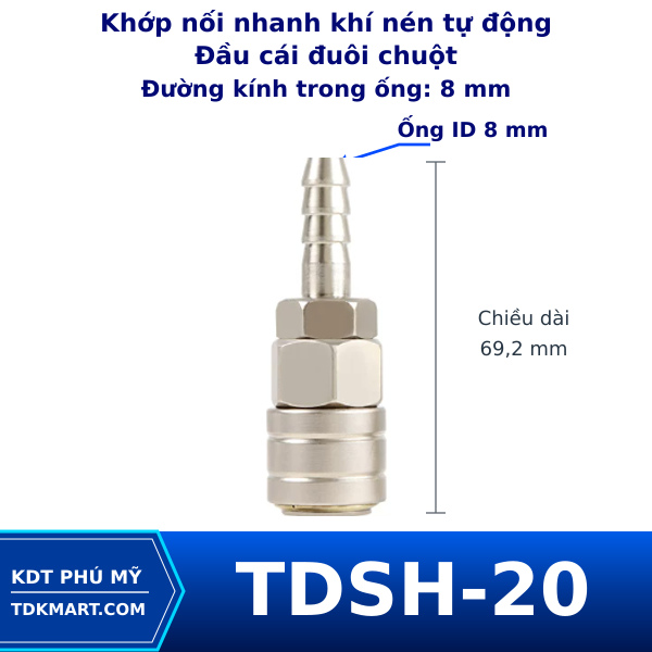 Khớp nối nhanh khí nén tự động SH20