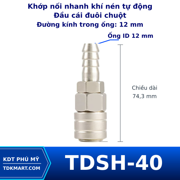 Khớp nối nhanh khí nén tự động SH40