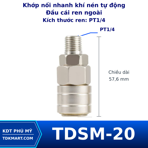 Khớp nối nhanh khí nén tự động SM20