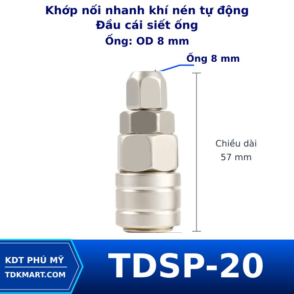 Khớp nối nhanh khí nén tự động SP20