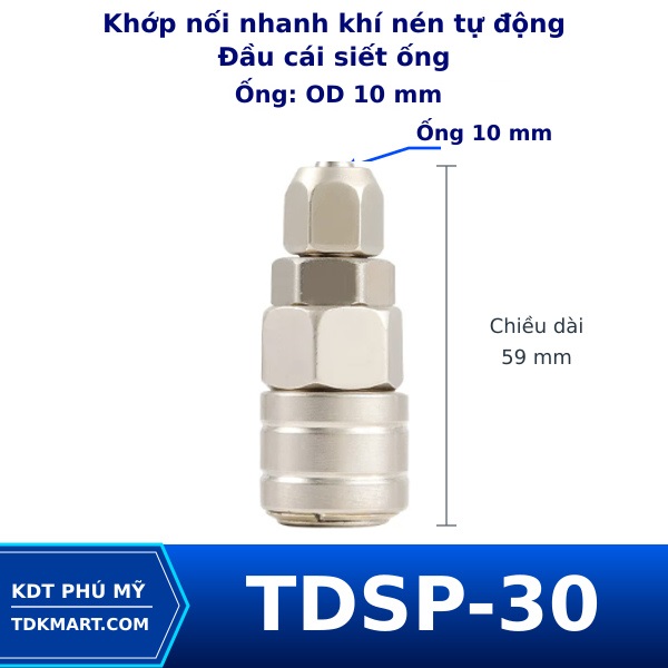 Khớp nối nhanh khí nén tự động SP30
