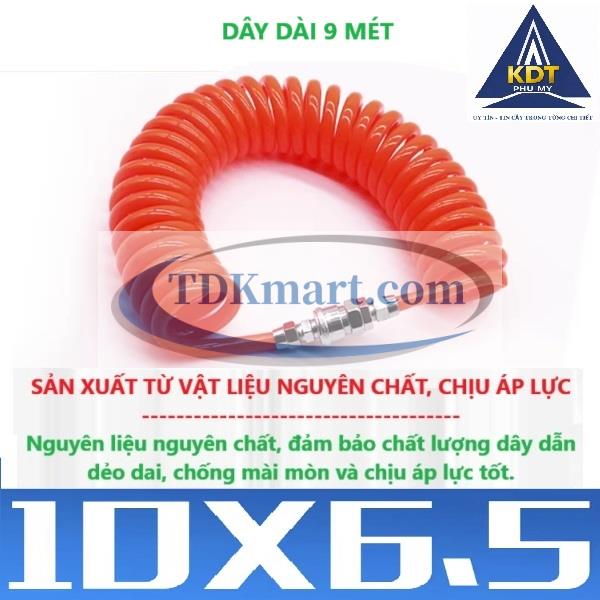 Dây hơi xoắn phi 10 PU dùng cho máy nén khí