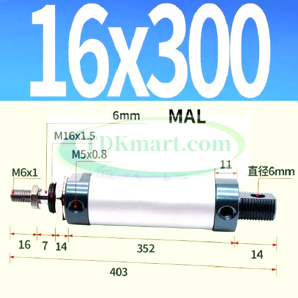 Xilanh khí nén MAL16x300