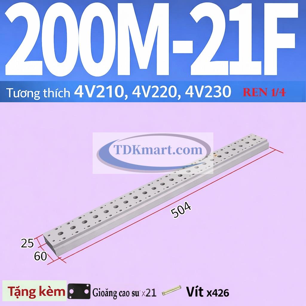 Đế chia khí van điện từ 200M-21F