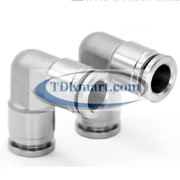 Co nối nhanh khí nén vật liệu thép không gỉ inox 316 có 2 đầu ghim ống