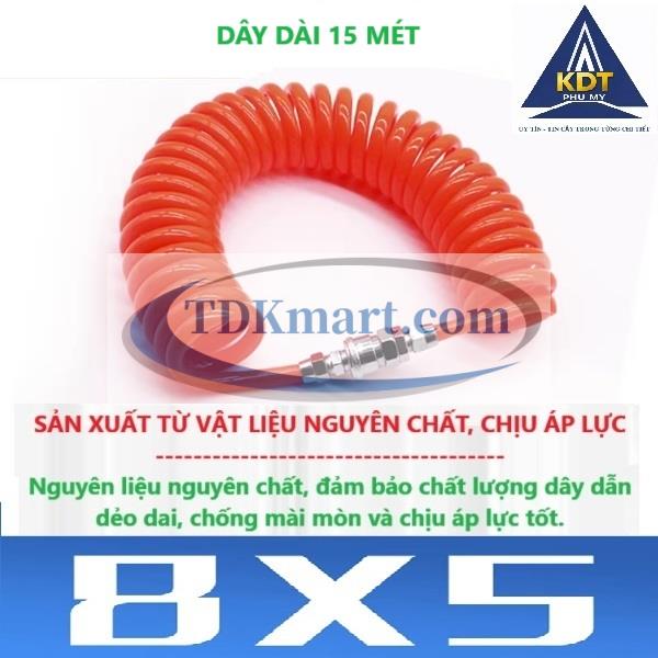 Dây hơi xoắn phi 8 x dài 15 mét