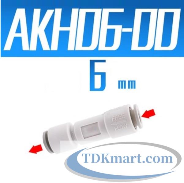 Van 1 chiều khí nén 2 đầu nối nhanh ống phi 6 mm