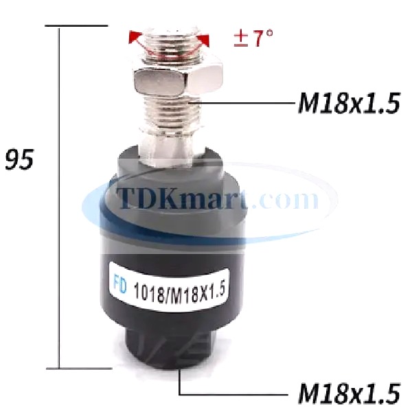 Đầu nối với ty xi lanh khí nén kiểu đầu lắc FD