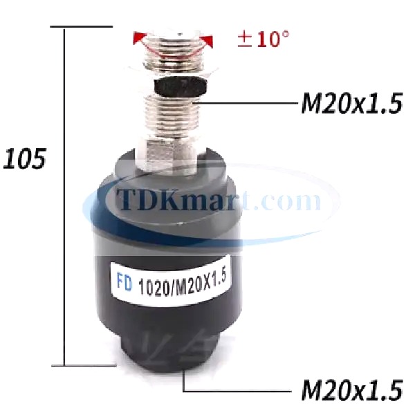 Đầu nối với ty xi lanh khí nén kiểu đầu lắc FD