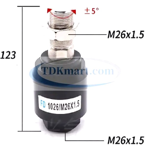 Đầu nối với ty xi lanh khí nén kiểu đầu lắc FD