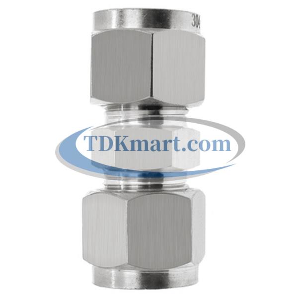 Đầu nối nhanh khí nén thẳng vật liệu thép không gỉ inox 316 có 2 đầu siết hạt bắp