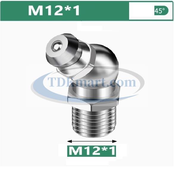 Vú mỡ cong 45 độ mạ Niken M12x1