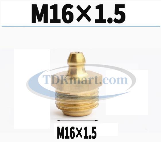 Vú mỡ thẳng vật liệu đồng M16x1.5