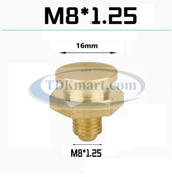 Vú mỡ nút đồng M8x1.25 (16)