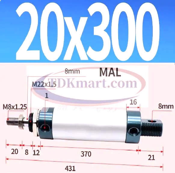 Xilanh khí nén MAL20x300