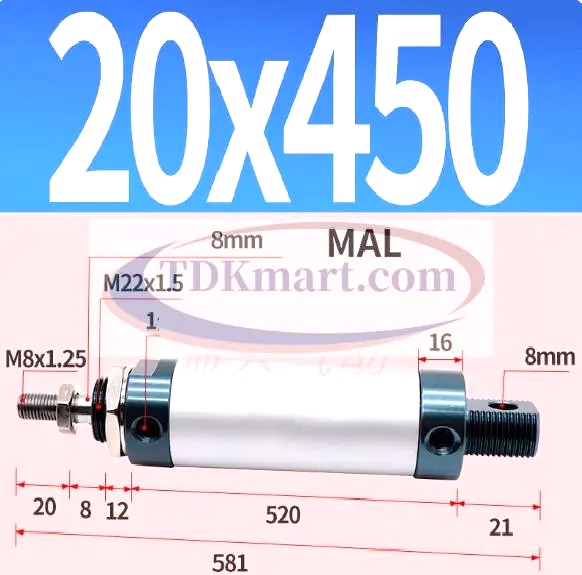 Xilanh khí nén MAL20x450