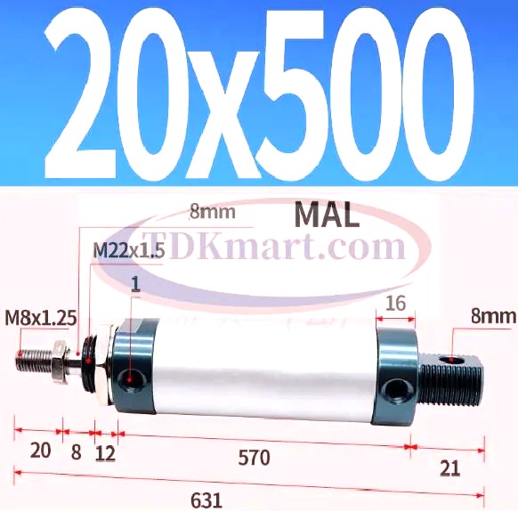 Xilanh khí nén MAL20x500