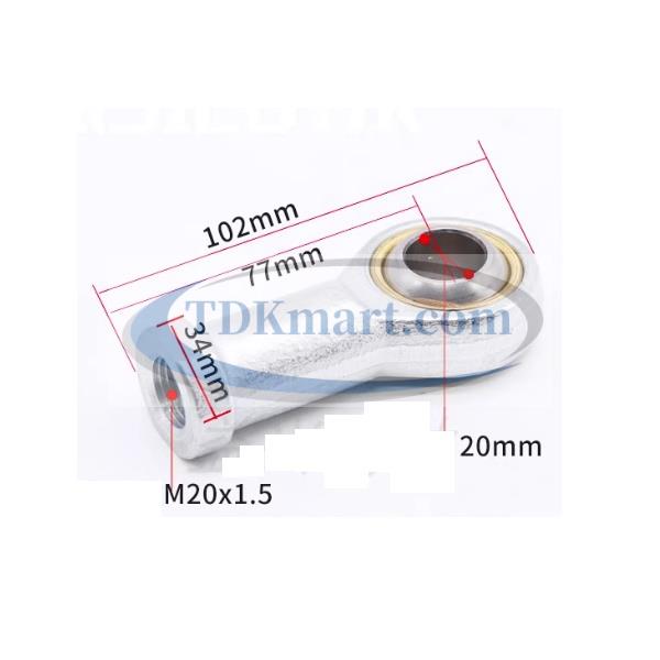 Đầu nối với ty xi lanh khí nén mắc trâu SI