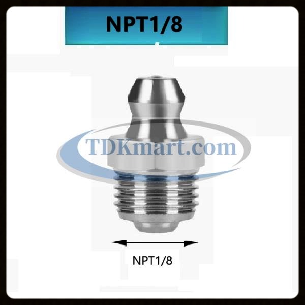 Vú bơm mỡ thép mạ NPT1/8-27 thẳng