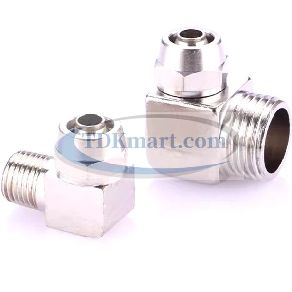 Co nối hơi bằng đồng 1 đầu ren ngoài 1 đầu siết ống chất lượng cao