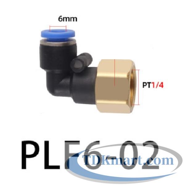Co nối nhanh khí nén ống 6- Ren trong 1/4  (=12,7mm)