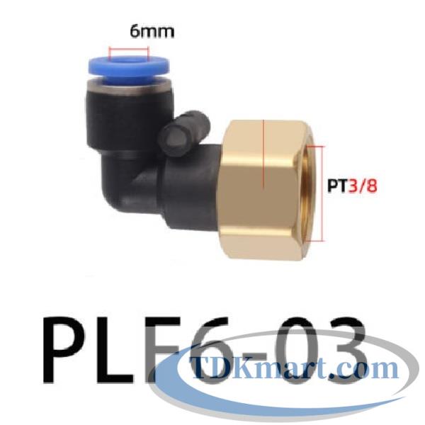 Co nối nhanh khí nén ống 6- Ren trong 3/8  (=16,5mm)