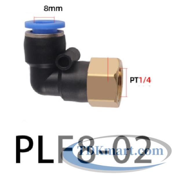 Co nối nhanh khí nén ống 8- Ren trong 1/4  (=12,7mm)