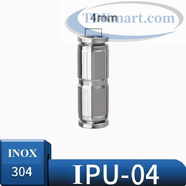 Đầu nối nhanh khí nén Inox thẳng IPU04