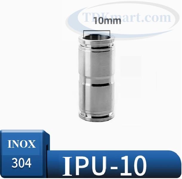 Đầu nối nhanh khí nén Inox thẳng IPU10